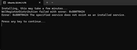 WSL2 not working: WslRegisterDistribution failed with error .
